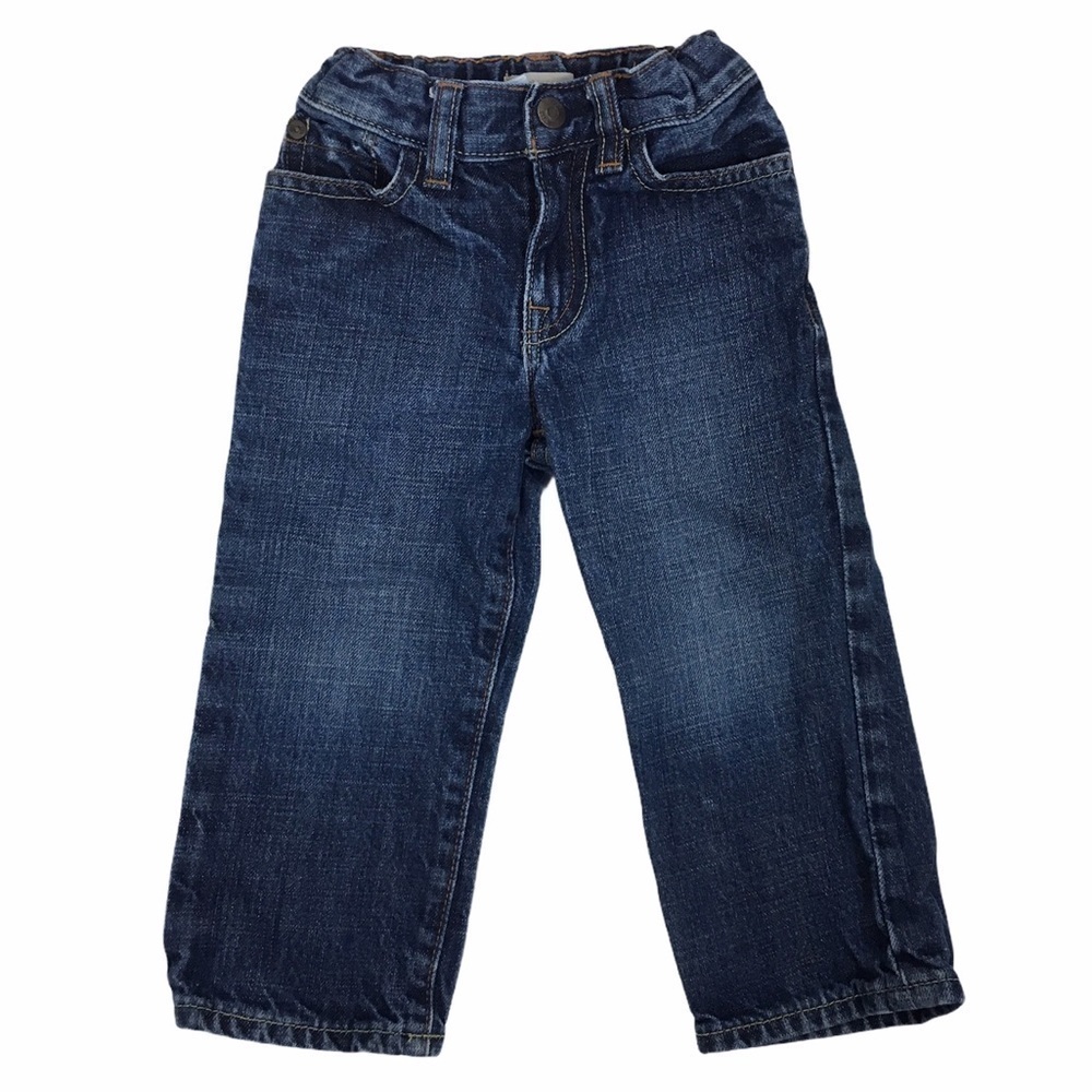 Baby GAP Jeans Original Straight Medium Dark Wash Denim 100% Cotton Size 2T